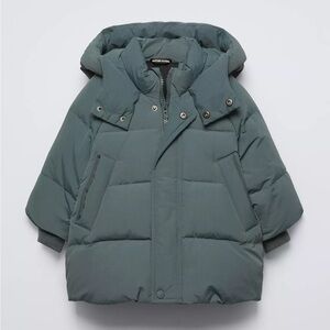 Zara Water Repellent Down Puffer Coat